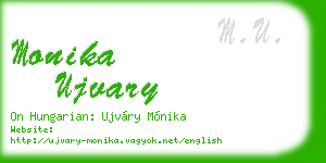 monika ujvary business card